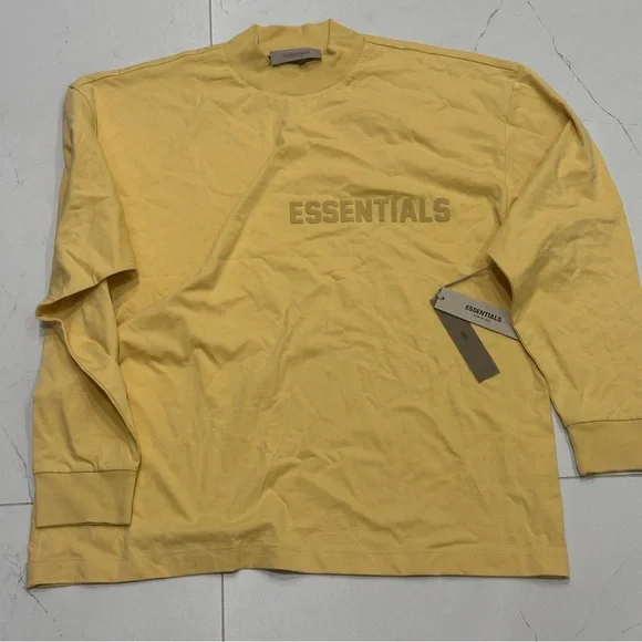 Essentials NWT Fear of God FOG Yellow Long Sleeve Tee M